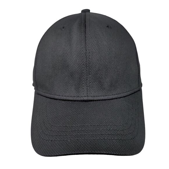 Athletic Works Fitted Hat Solid Black S/M 6 Panel Vent Holes Blank - Picture 1 of 7